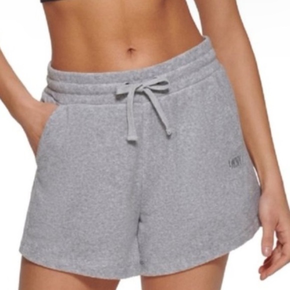 DKNY Women's Terry Cloth Relaxed Shorts Gray, women’s short - Picture 2 of 11